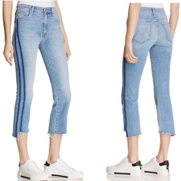 MOTHER Denim - Mother Insider Crop Step Fray Light Kitty Racer